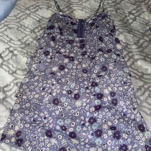American Eagle periwinkle ruffle zipper dress size 6